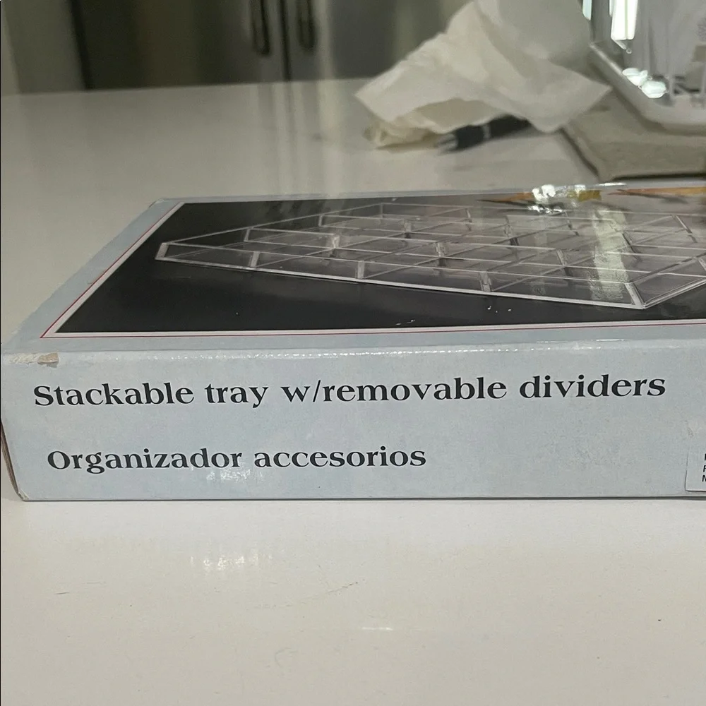 3 -Container Clear Acrylic Organizer with removable dividers
